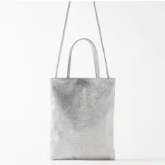 ZARA❤️新品未使用 ラインストーン ミニショルダーバッグ トートバッグのサムネイル