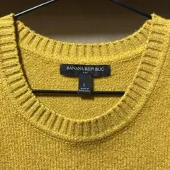 BANANA REPUBLIC バナナパブリック 長袖ニット イエロー サイズL
