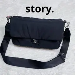 美品　ストーリー story.　ナイロン　ショルダーバッグ　フラップバッグのサムネイル