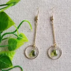 ゆらゆらピアス。:°ஐ♡*グリーン　No.353