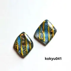 016 ハンドメイドピアス イヤリング レジン デザインプラ板 - メルカリ