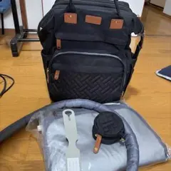 多機能 マザーズリュック ブラックのサムネイル