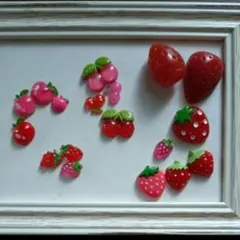 G フルーツモチーフ デコパーツ まとめ売り いちご さくらんぼ りんご