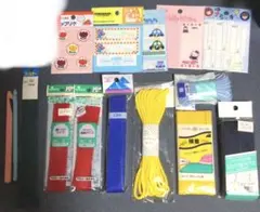 手芸用品　マジックテープ　カラー紐　バイアステープ　ネームラベル　セット品