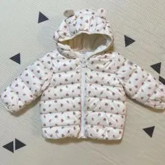 GAP ダウン ジャケット 花柄くま耳　12〜18M/80cm