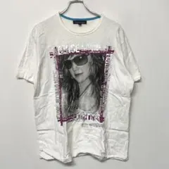 00’s 古着 シルバー メタリック フォトグラフィック キラキラ Tシャツ