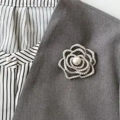 カメリアブローチ パールブローチ入学式 卒業式 入園式 卒園式 フォーマル