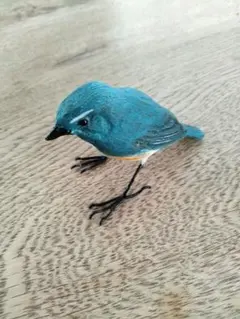 ルリビタキの バードカービング 野鳥