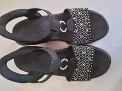 SKECHERS Cali Slip-ins サンダル ブラックのサムネイル