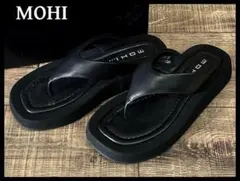 美品】MOHI /モヒ◇ ビッグ ゴールドバックル レザーサンダル 23.5