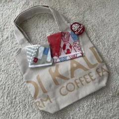 KALDI カルディ トートバッグ 2026 食品福袋 もへじ手拭いエコバッグ