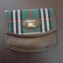 Burberry バーバリー チェック柄 コインケース グリーン