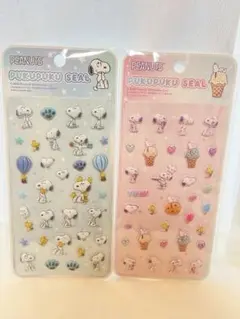 PEANUTS スヌーピー ぷくぷくシール♥︎︎∗︎*゜2枚セット　ぷっくりシール