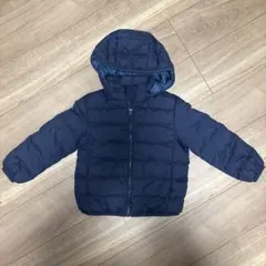ユニクロ　ネイビー 中綿　ウォッシャブルパーカ 110