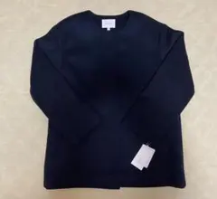 【新品】ビューティーアンドユース　ビーバーノーカラーショートコート　ネイビー