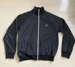 【値下げ】フレッドペリー トラックジャケット ピンストライプ 黒 40