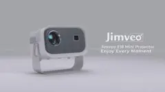 新品 Jimveo プロジェクター J01Pro シルバーグレー スタンド付き