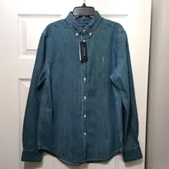 【新品】ラルフローレン メンズMサイズ/ボーイズXL/170cm デニムシャツ