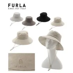 新品 FULRA リネン 麻 広つばハット 帽子 あごひも付き ホワイトのサムネイル