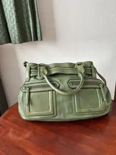 COLE HAAN(コールハーン)オリーブグリーン レザー バッグ