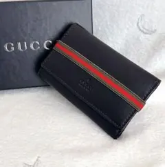 【極美品】グッチ　キーケース　6連　シェリーライン　レザー　箱付き
