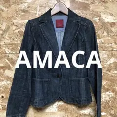 【 5530番】AMACA アマカ デニムジャケット　ブラック