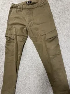 ZARA カーキ サイドポケット ワークパンツ L