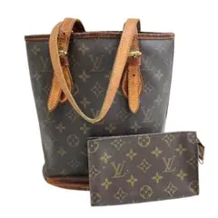 Louis Vuitton トートバッグ モノグラムバケットPM ポーチ付のサムネイル