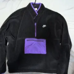 NIKE アノラック ハーフジップ ボア フリース黒XL