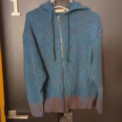 ■マルニ × ユニクロ ニットパーカー ブルー系 メンズ