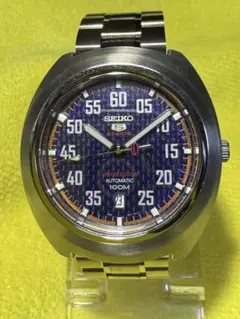 美品 稼動 限定 SEIKOフジツボ5 ブルーカーボン柄