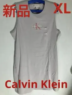 ③Calvin Klein⭐️新品 ノースリーブTシャツ XL/TG ライトグレーのサムネイル