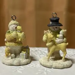 最終セール　クリスマス　スノーマン　オーナメント　アンティーク　レトロ　飾り　雪