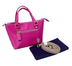 U.S.POLO ASSN. ミニトートバッグ ショルダーバッグ ローズピンク