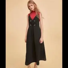 LE CIEL BLEU ビッグレースアップキャミソールドレス