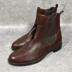 ecco エコー サイドゴアブーツ ショートブーツ ブラウン レザー 38のサムネイル