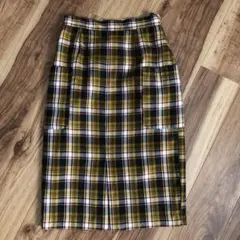 イエローチェックスカート