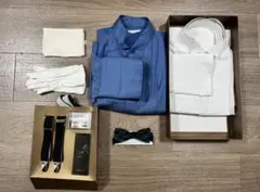 結婚式 新郎 小物 8点セットウエディング (バラ売り不可)定価2万2千円