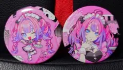 フロウグロウ FLOWGLOW コラボカフェ 綺々羅々ヴィヴィ 缶バッジ2点