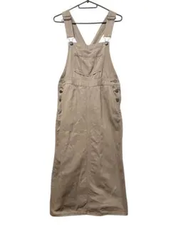 GUデニムサロペットスカート デニムサロペットワンピース ベージュ