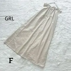 グレイル キャミワンピース ロング丈 リネン コットン スリット アイボリー F