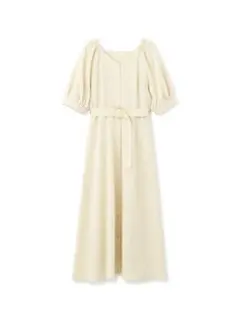 半袖　ワンピース　ベージュ　NATURAL BEAUTY BASIC