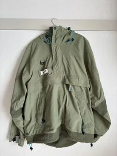 WOOLRILH ナイロンジャケットフード付き