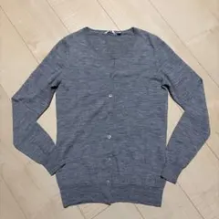 未使用　UNIQLO カーディガン M ウール毛　100% グレー