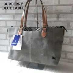[新品]Burberry トートバッグ 肩がけ グレー キャンバス ノバチェック