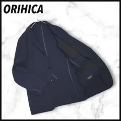 【超軽量・春夏】ORIHICA シアサッカー サマージャケット S ネイビーのサムネイル