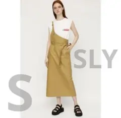 SLY ONE SHOULDER JUMPER SKカーキオーバーオールスカート