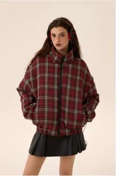 (⚠️週末限定価格)リバーシブル 赤チェックジャケット 地底人