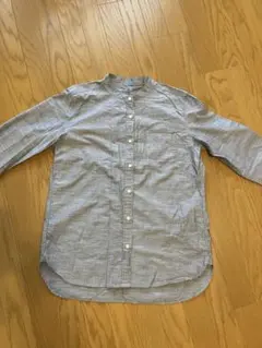 MUJI  スタンドカラー　シャツ　レディース　グレー