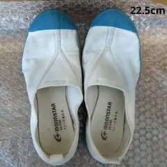 moonstar　上履き　上靴　22.5cm　青　ブルー